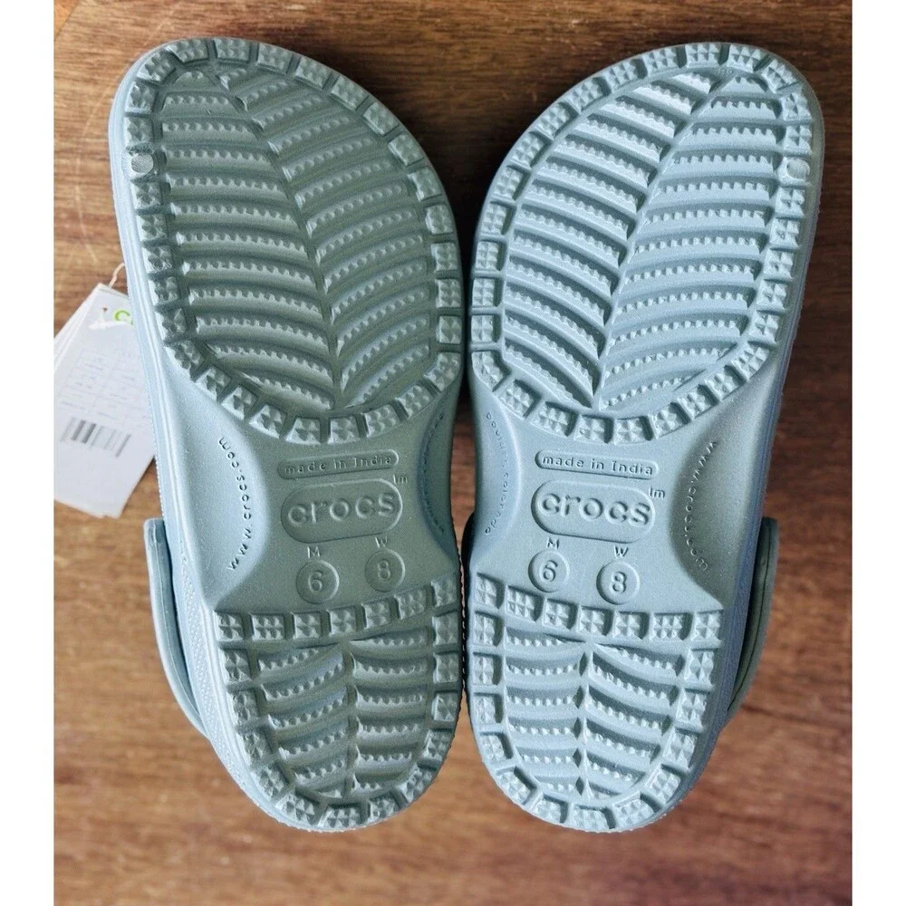 Crocs Classic Clog Unisex Men’s 6 Women’s 8 Slate Grey 10001-3YO NWOB